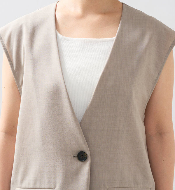  「《オンオフ着まわせる》ドライジョーゼットベスト」|その他|