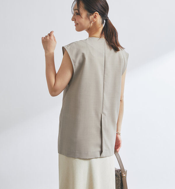  「《オンオフ着まわせる》ドライジョーゼットベスト」|その他|