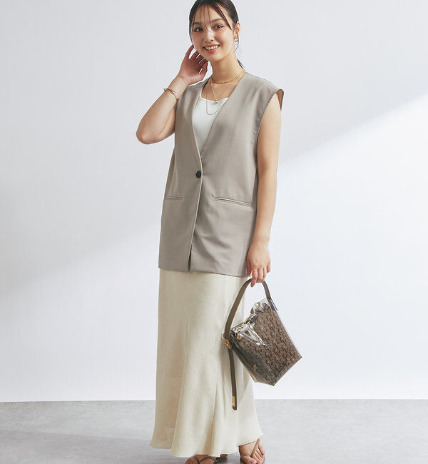  「《オンオフ着まわせる》ドライジョーゼットベスト」|その他|