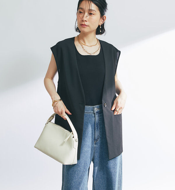  「《オンオフ着まわせる》ドライジョーゼットベスト」|その他|