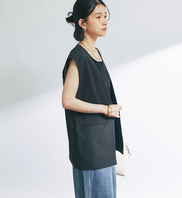  「《オンオフ着まわせる》ドライジョーゼットベスト」|その他|