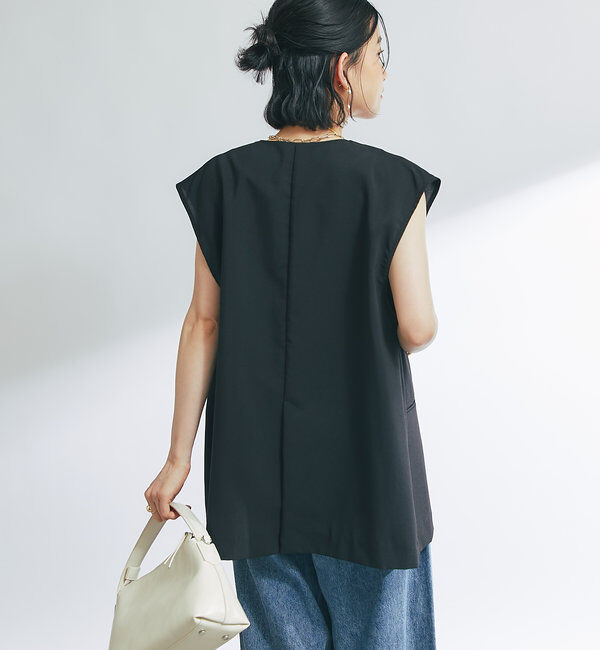  「《オンオフ着まわせる》ドライジョーゼットベスト」|その他|