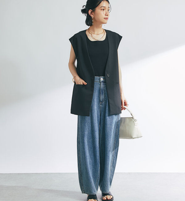  「《オンオフ着まわせる》ドライジョーゼットベスト」|その他|