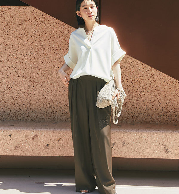  「《オンオフ着まわせる》ニュアンススリーブスキッパーブラウス」|シャツ・ブラウス|