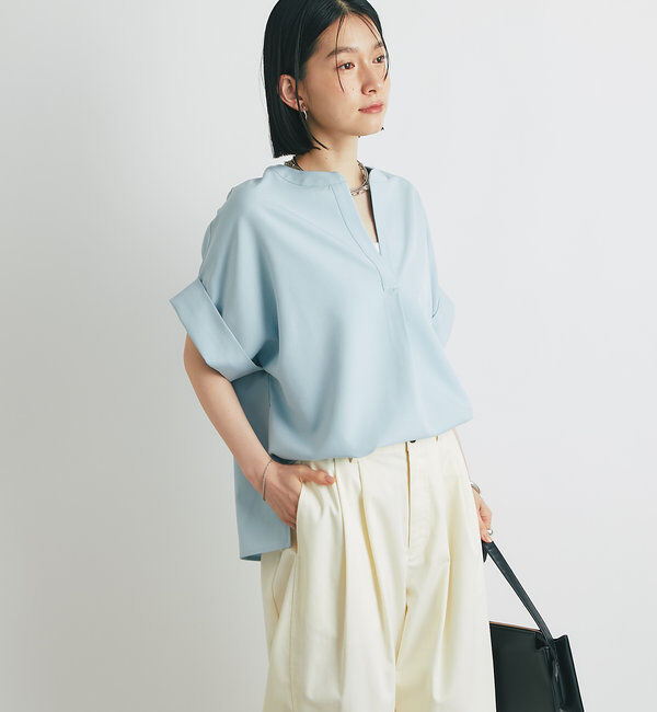 「《オンオフ着まわせる》ニュアンススリーブスキッパーブラウス」|シャツ・ブラウス|