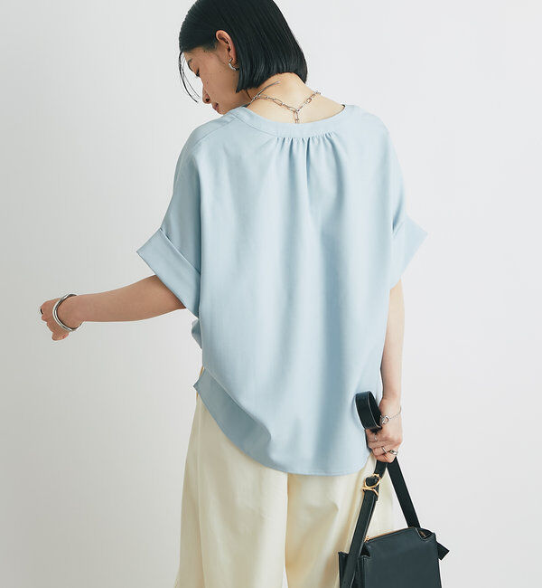  「《オンオフ着まわせる》ニュアンススリーブスキッパーブラウス」|シャツ・ブラウス|