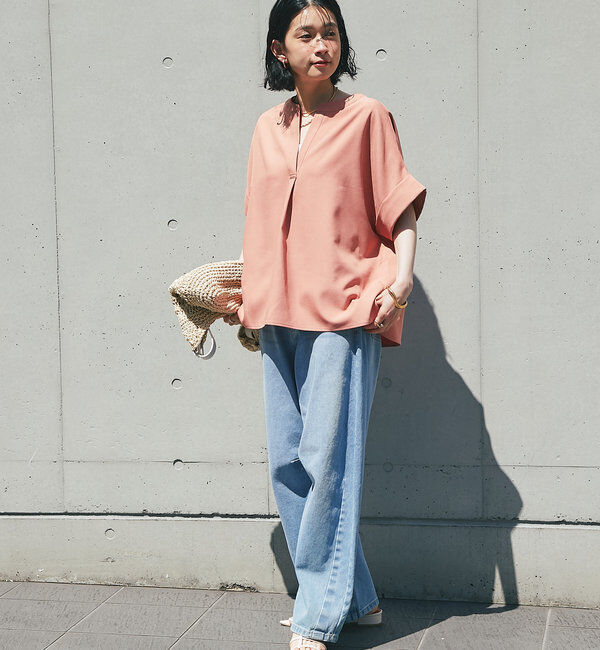  「《オンオフ着まわせる》ニュアンススリーブスキッパーブラウス」|シャツ・ブラウス|