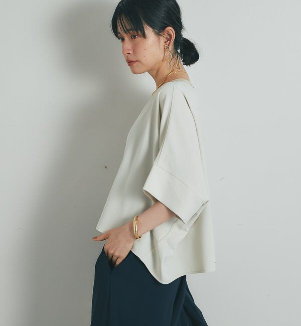  「《接触冷感・速乾・セットアップ可》ハイストレッチカルゼワッシャーコクーンブラウス」|シャツ・ブラウス|