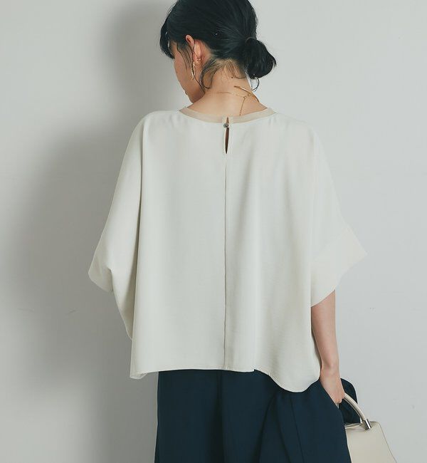  「《接触冷感・速乾・セットアップ可》ハイストレッチカルゼワッシャーコクーンブラウス」|シャツ・ブラウス|