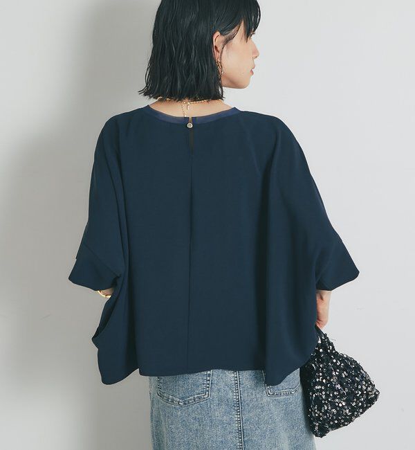  「《接触冷感・速乾・セットアップ可》ハイストレッチカルゼワッシャーコクーンブラウス」|シャツ・ブラウス|