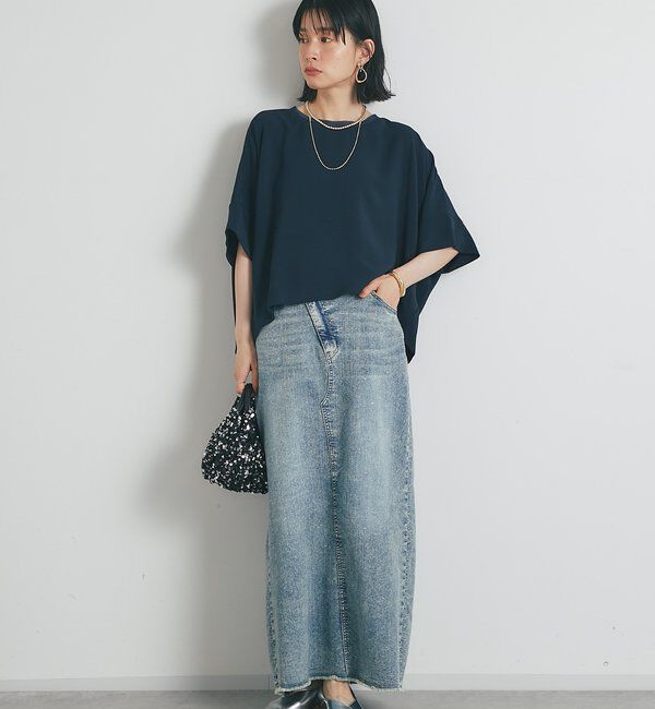  「《接触冷感・速乾・セットアップ可》ハイストレッチカルゼワッシャーコクーンブラウス」|シャツ・ブラウス|