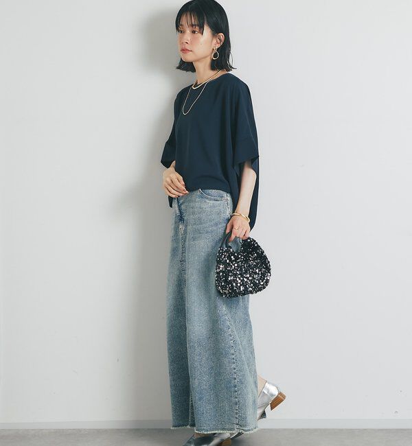  「《接触冷感・速乾・セットアップ可》ハイストレッチカルゼワッシャーコクーンブラウス」|シャツ・ブラウス|