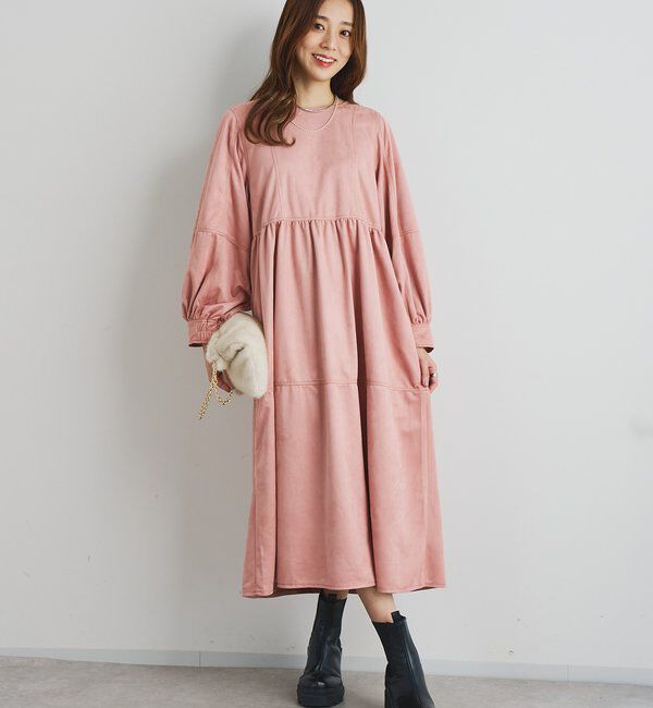  「《着こなしの幅が広がる》前後2WAYピーチスキンステッチワンピース」|その他|