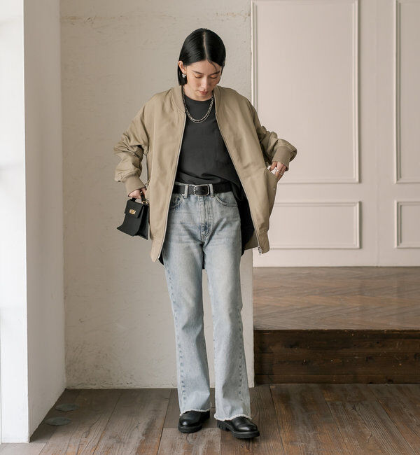  「【MONN.:. (モン)】フレアデニム」|デニム|