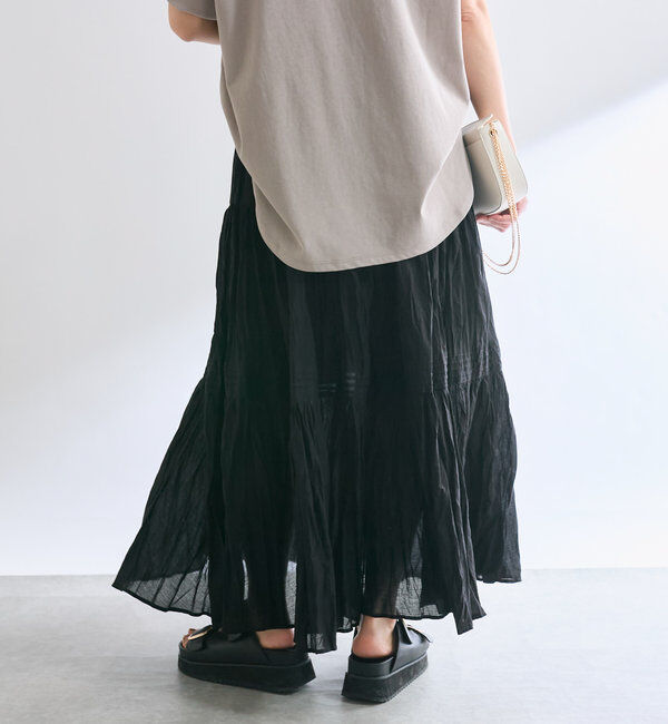  「【名品リバイバル/5色展開】コットンワッシャープリーツスカート」|スカート|