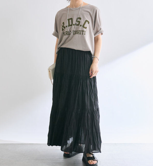  「【名品リバイバル/5色展開】コットンワッシャープリーツスカート」|スカート|