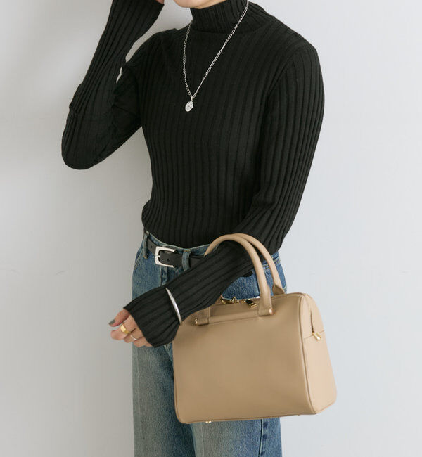  「【大人カジュアルに◎】レザーボストンバッグ」|トートバッグ|