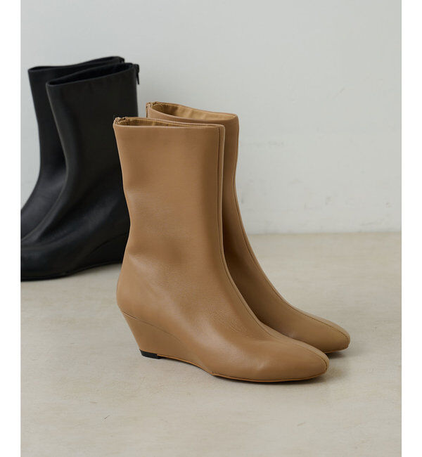  「【2.718】ウェッジショートブーツ」|ショートブーツ|