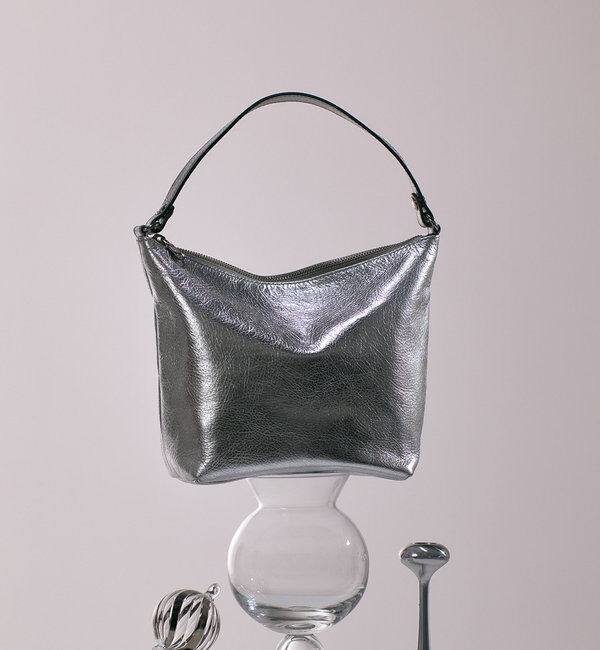  「ソフトレザーシンプルショルダーバッグ［silver］」|ショルダー・メッセンジャー|