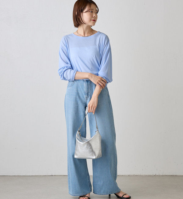  「ソフトレザーシンプルショルダーバッグ［silver］」|ショルダー・メッセンジャー|