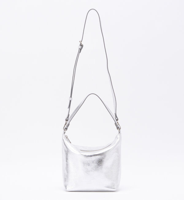  「ソフトレザーシンプルショルダーバッグ［silver］」|ショルダー・メッセンジャー|