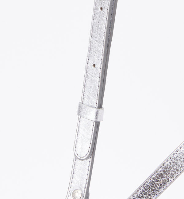  「ソフトレザーシンプルショルダーバッグ［silver］」|ショルダー・メッセンジャー|