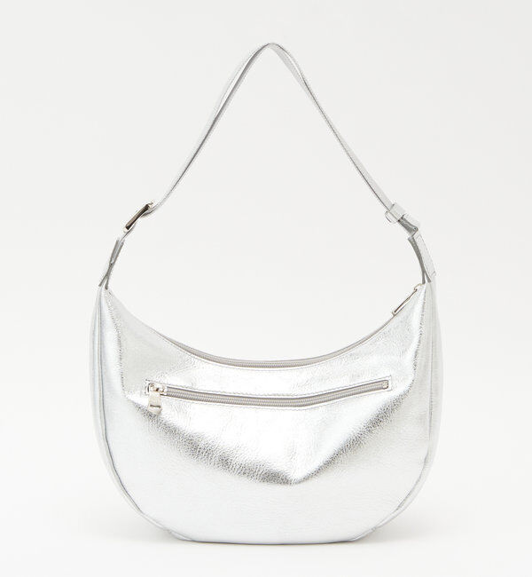  「ソフトレザーラウンドショルダーバッグ［silver］」|ショルダー・メッセンジャー|