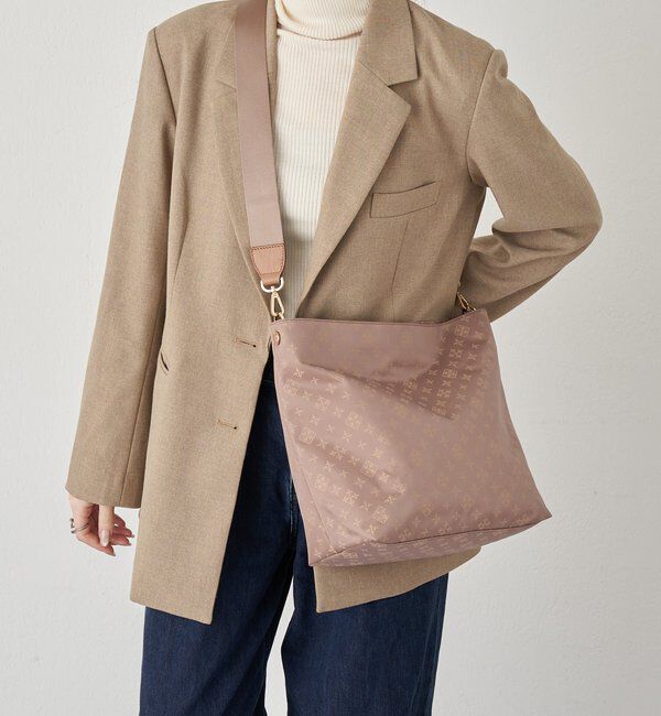  「ナイロンジャガード2WAYショルダーバッグ」|ショルダー・メッセンジャー|モカ