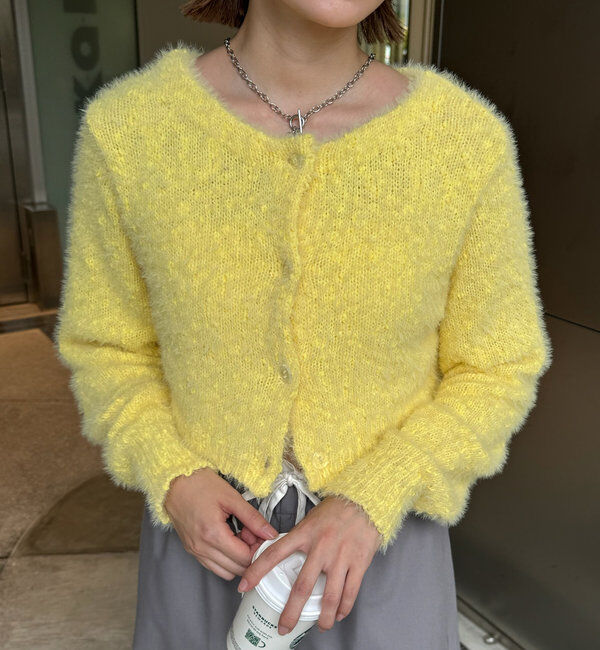  「[mline]ポコシャギーカーデ」|カーディガン|