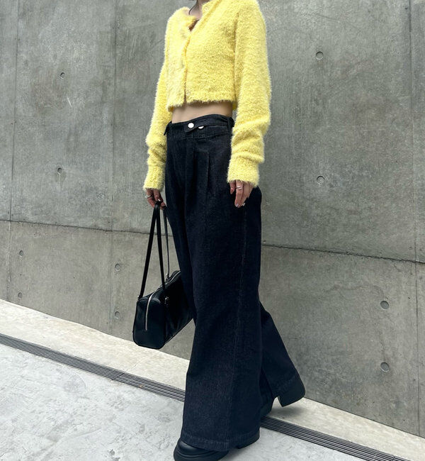  「[mline]ポコシャギーカーデ」|カーディガン|