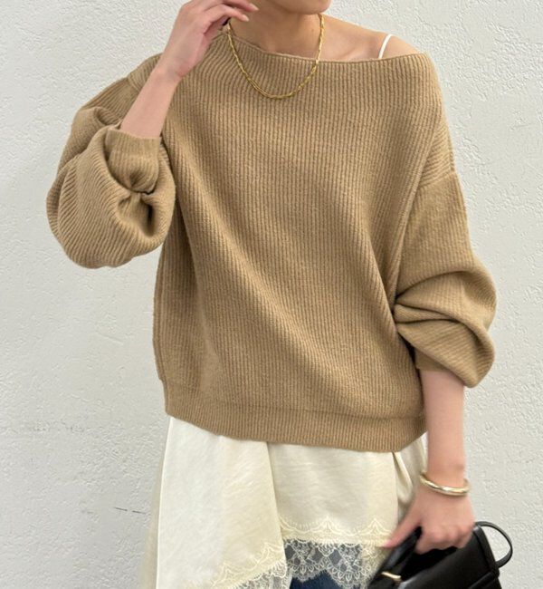  「オフショルニット」|ニット・セーター|