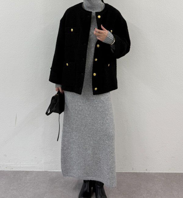  「ハイネックニットワンピース」|ワンピース|