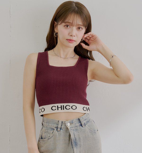  「【WEB限定/REVIVAL】裾ロゴクロップドタンクトップ」|キャミソール|