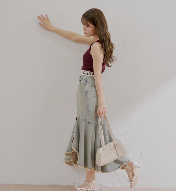  「【WEB限定/REVIVAL】裾ロゴクロップドタンクトップ」|キャミソール|