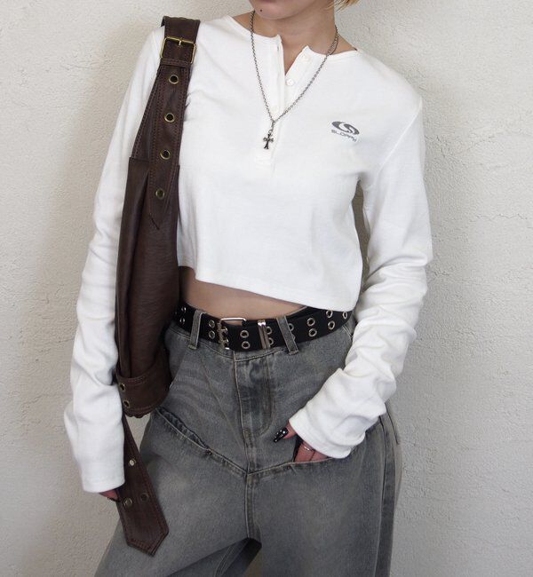  「【SLOPPY/スロッピー】フューチャーロゴヘンリーネックトップス」|Tシャツ・カットソー|