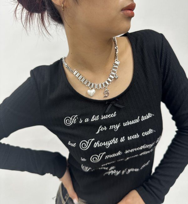  「Sロゴモチーフ&times;ハートネックレス」|ネックレス|