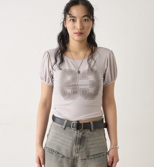  「ナンバリングパフスリーブTEE」|Tシャツ・カットソー|