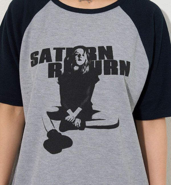  「シャーロットワッフルラグラン半袖 TEE」|Tシャツ・カットソー|