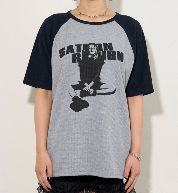  「シャーロットワッフルラグラン半袖 TEE」|Tシャツ・カットソー|