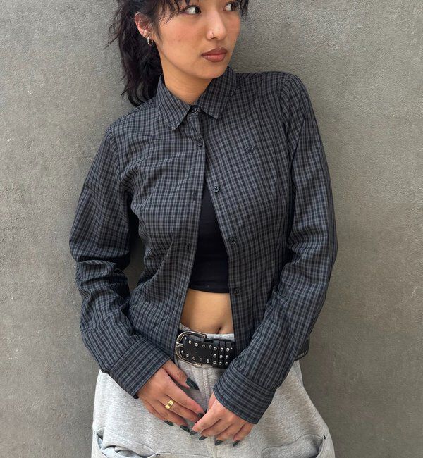  「アソートコンパクトダーツシャツ」|シャツ・ブラウス|ブラック