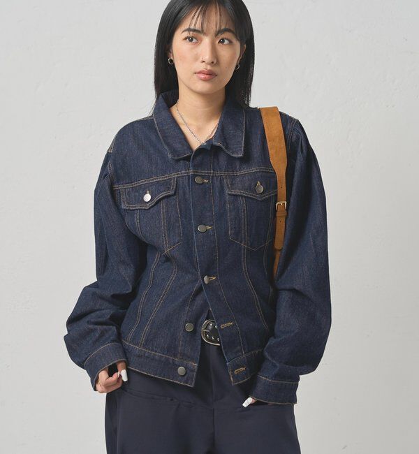  「パフスリーブデニムジャケット」|ブルゾン・スタジャン|