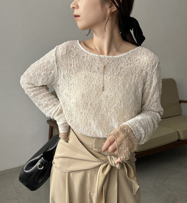  「レースリバロンT」|Tシャツ・カットソー|