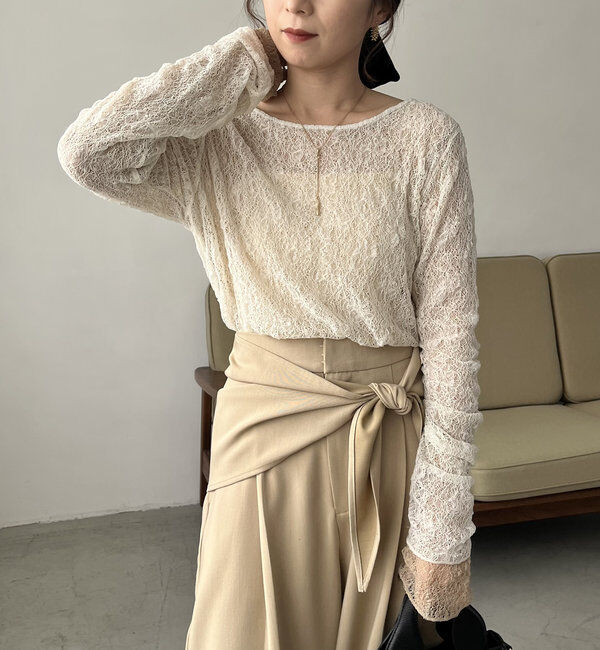  「レースリバロンT」|Tシャツ・カットソー|