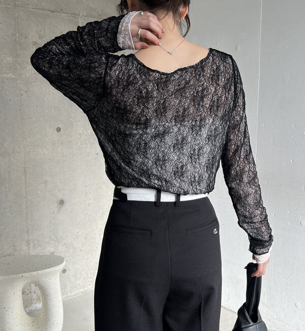  「レースリバロンT」|Tシャツ・カットソー|