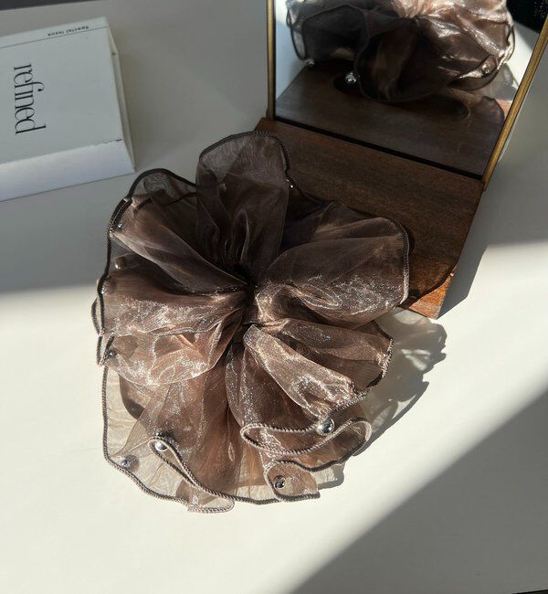  「〈GOLDY/ゴールディ〉オーガンジーシルバードットシュシュ」|リング|