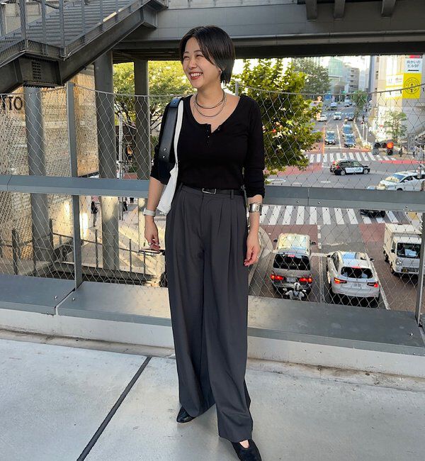  「【新色登場】【インフルエンサー＠tsuru00コラボ】3タックスラックスパンツ」|チノ|