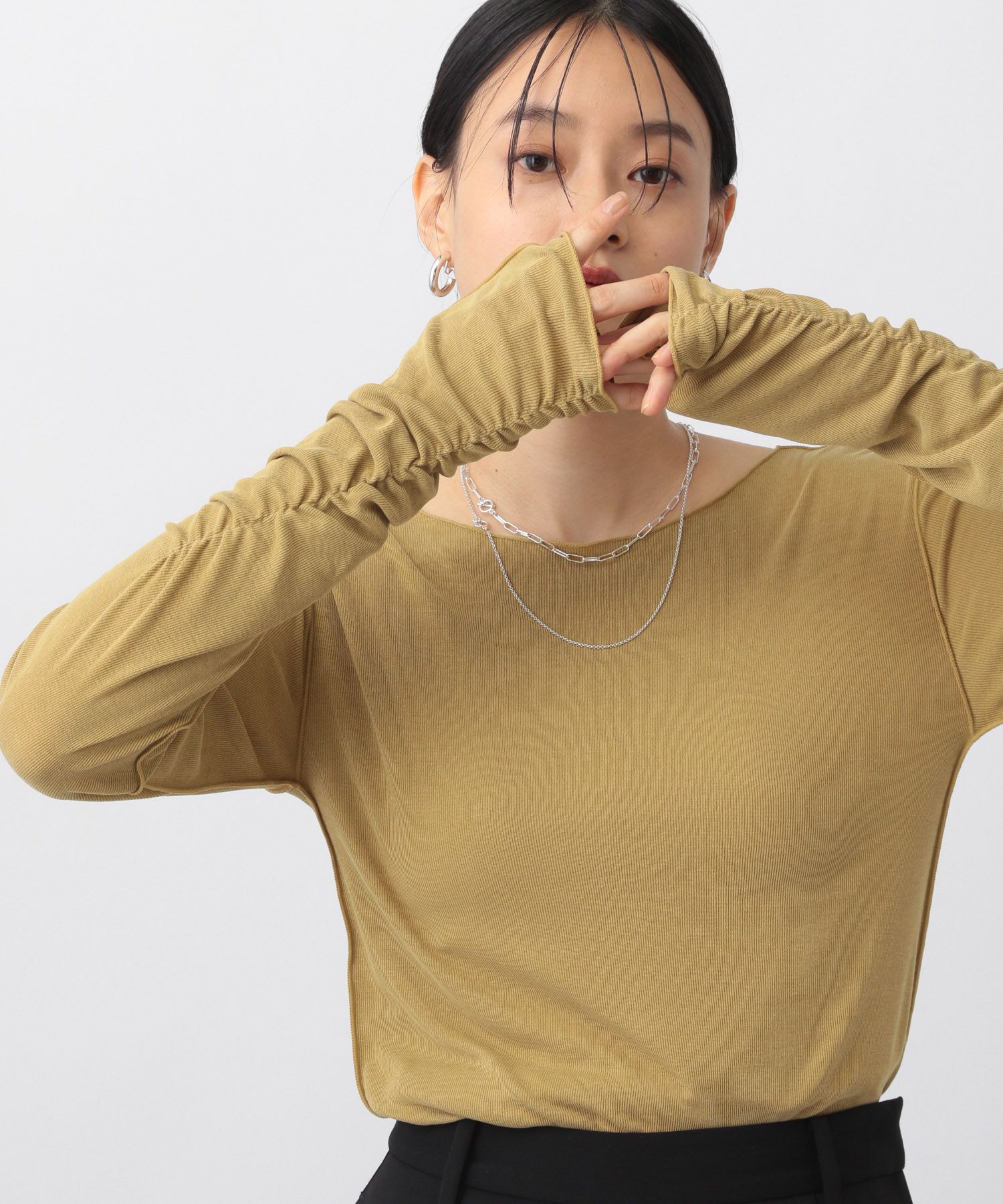 A part by 「【前後2WAY】メローボート_長袖」|Tシャツ・カットソー|イエロー