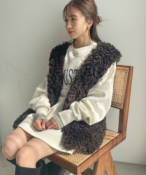 LOWRYS FARM「ラメクルーロングスリーブ」|Tシャツ・カットソー|