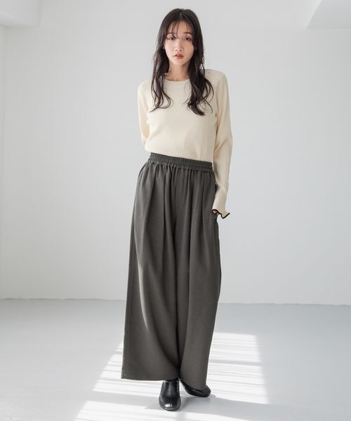 LOWRYS FARM「ハイショクフレアスリーブＬＳ」|ニット・セーター|