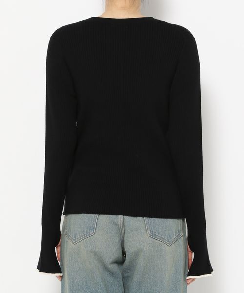 LOWRYS FARM「ハイショクフレアスリーブＬＳ」|ニット・セーター|